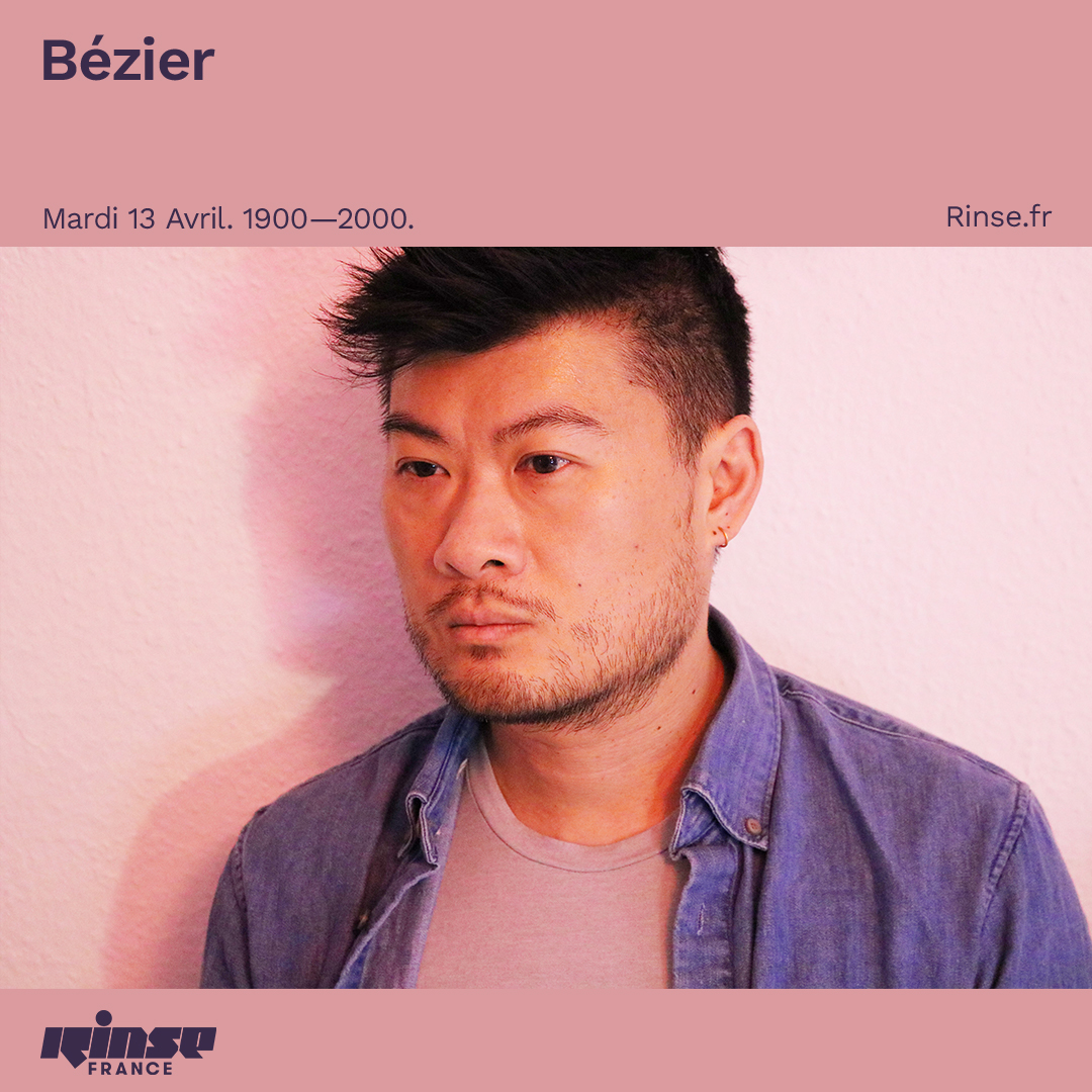 Rinse France April 13 2021 program flyer featuring music selections from Bézier aka Robert