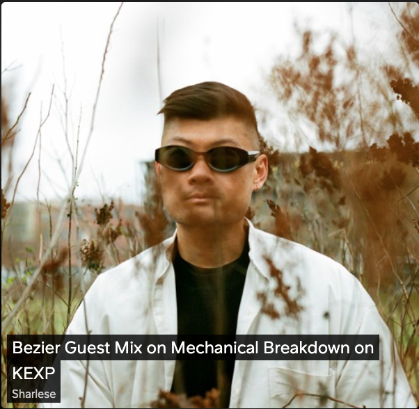 Screengrab soundcloud mix image for sharlese's mecahnical breakdown radio show for KEXP seattle with bezier