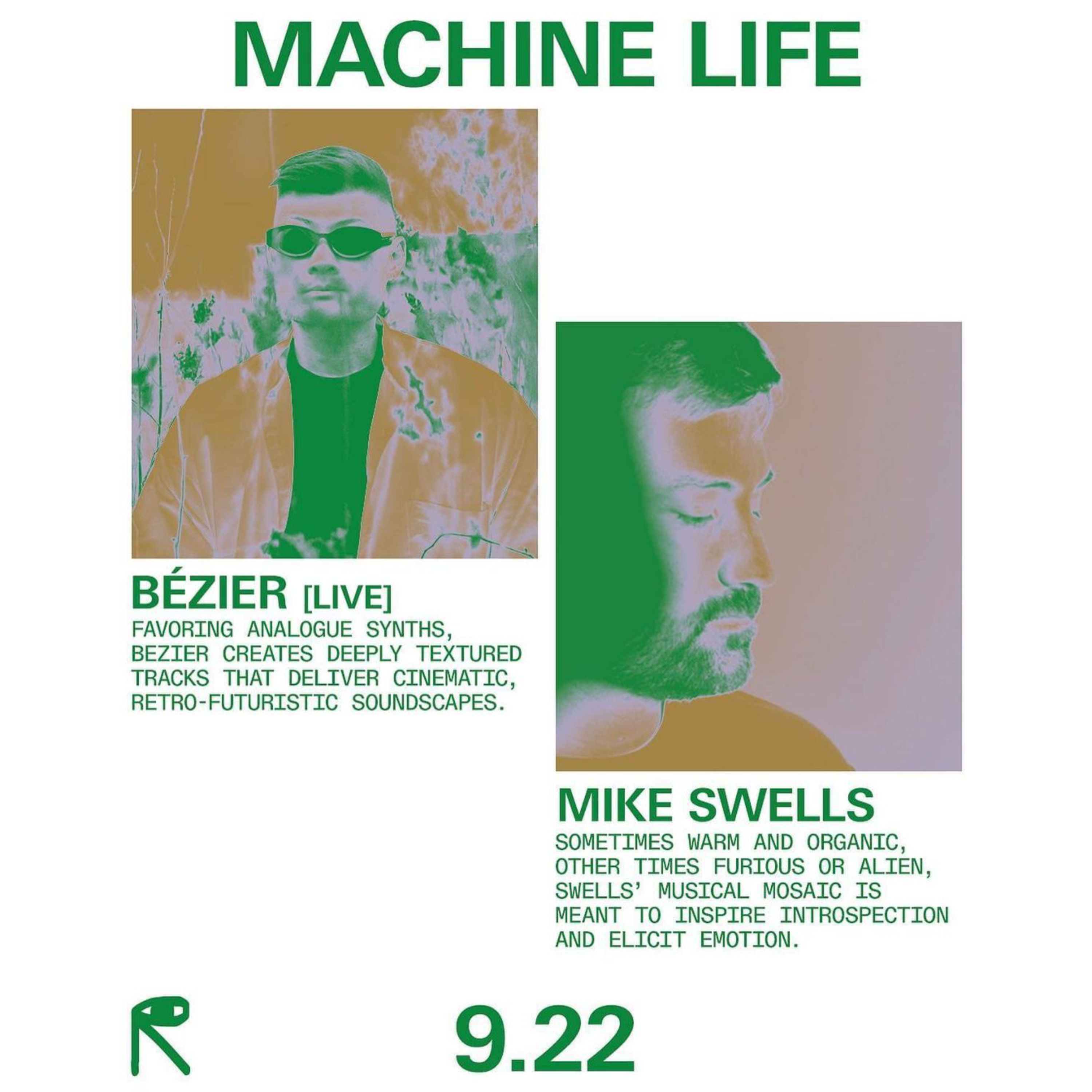 Flyer for Public Records with Bézier and Mike Swells on September 22 2022
